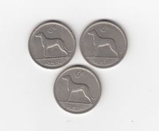 Ireland,3 x saorstat eireann , 6D, Coins (No: 353)