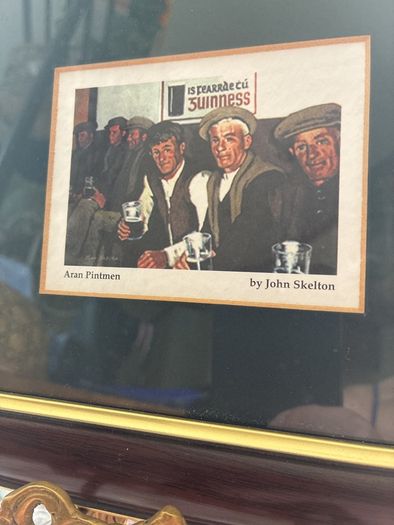 Irish Pub Scene "Men of Aran " Framed John Skelton Print