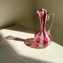 Vintage Venetian Style Hand Blown Art Glass Ewer Latticino 15cm Image 3