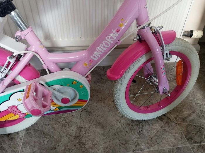 Kids unicorn bike size 14 inch wheels