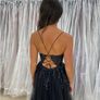 Black Sparkle Corset Dress Image 3