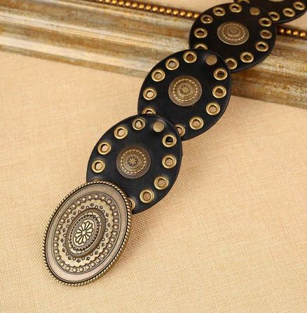 Amazing Leather Look Belt - adjustable size + matching earrings available