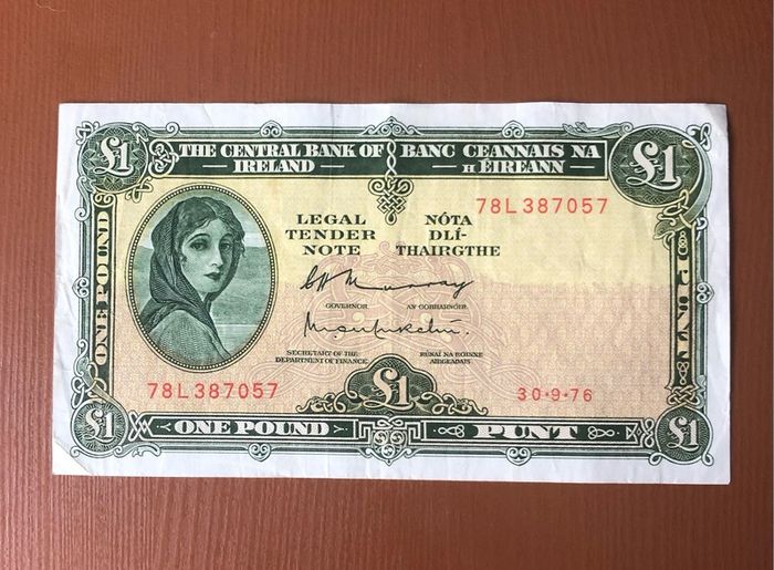 Irish one pound Lavery note
