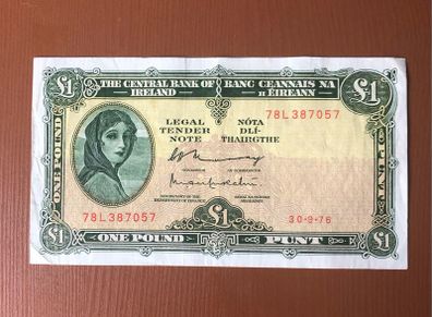 Irish one pound Lavery note