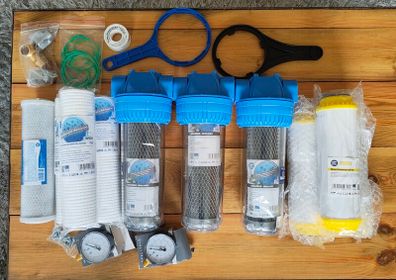 Complete 3-Stage Whole House Water Filtration & Softening System - Brand New