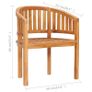 Banana Chairs 2 pcs Solid Teak Wood Image 7