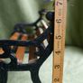 Vintage Doll Furniture Cast Iron Rocker Bench Image 8