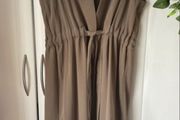 waistcoat Bnwt size 12 khaki long waistcoat with drawstring tie primark