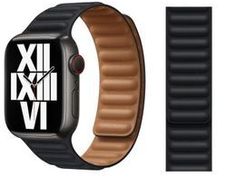 Apple Watch Strap 41mm Leather Link M/L Midnight