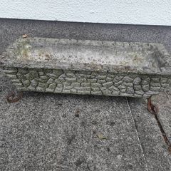 Old concrete planter