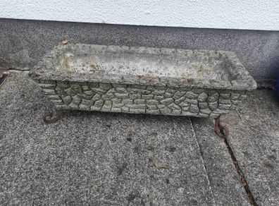 Old concrete planter
