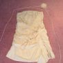 PrettyLittleThing cream dress matching neck tie Image 3