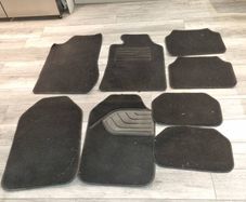 2 full sets of black car mats