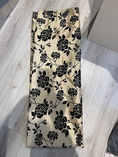 Black and cream curtains
