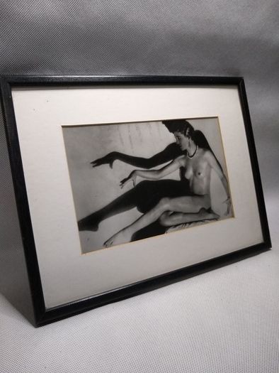 Framed black & white shadow play picture