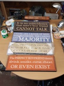 Signs wooden
