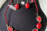 Brand New Jewellery Set | Red Necklace &amp; Earrings