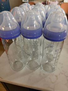 6 Lansinoh Glass baby bottles - 240ml/ 8oz