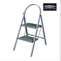 Werner 2 Thread Grey Step Stool