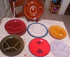 Vintage Fondue Plates