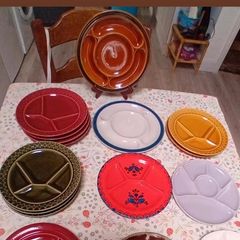 Vintage Fondue Plates