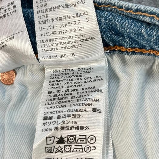 Levis 502 Premium Mens Jeans Blue W38 L31 Straight - Stretch Denim- Big E
