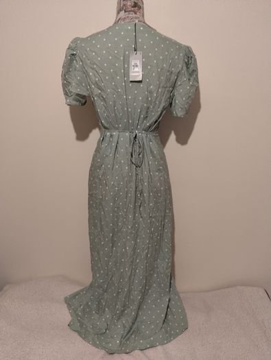 Green Polka Dot Dress, New With Tags