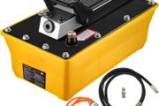 Air Hydraulic Pump, 10,000 PSI Hydraulic Foot Pump, 1.89 L Reservoir Foot Operated Air/Hydraulic Pump, with Hose and Spray Gun for Heavy Machinery Rigging, Auto Repair, Auto Body Frame Machines