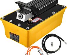 Air Hydraulic Pump, 10,000 PSI Hydraulic Foot Pump, 1.89 L Reservoir Foot Operated Air/Hydraulic Pump, with Hose and Spray Gun for Heavy Machinery Rigging, Auto Repair, Auto Body Frame Machines