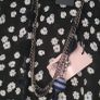M&S black daisy print dress Sz 8 UK - Bnwt Image 10