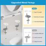 Toilet Seat Soft Close - Universal White Oval Quick Release Plastic Toulet Seat with Adjustable Fixing for Easy Cleaning, Heavy Duty Standard Bathroom WC Pan &Bowl Loo Cover 44.7 x 37.2 cm Image 7