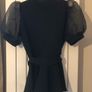 Quiz peplum top size 10 puff sleeves Image 4