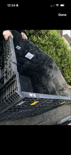 Large storage crate with lid