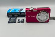 Nikon Coolpix S230 10MP Digital Camera Red - Full Kit