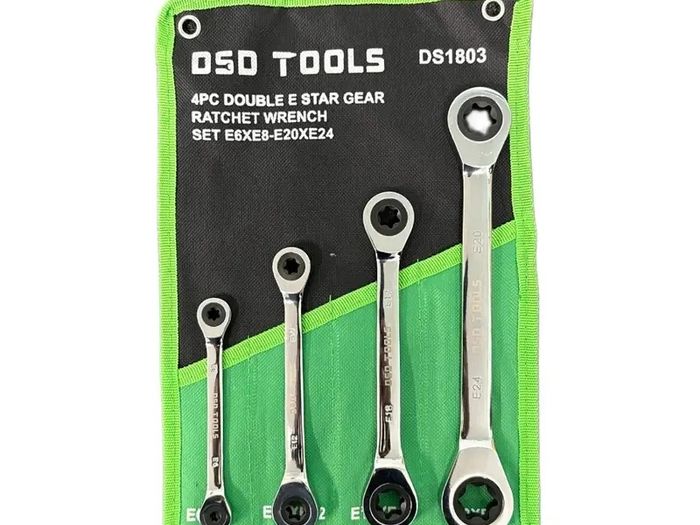 DSD Tools 4-Piece Double E-Star Gear Wrench Set