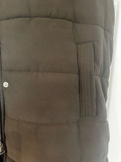 Marc Angelo Long Khaki Green Hooded Puffer Gilet Bodywarmer XXL