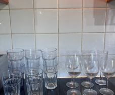 Mixed Glassware Set. Drinking Glasses & Wine Glasses