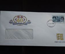 Great Britain Stamps : Her Majesty The Queen 60th Birthday - Windowed Envelope , First Day Cover - 1986