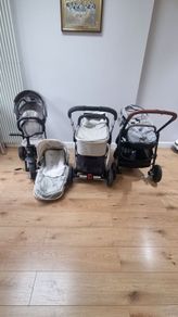 Tricycle, baby buggy set