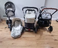 Tricycle, baby buggy set