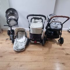 Tricycle, baby buggy set