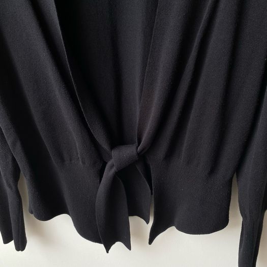Part Two Black Tie Front Knit Cardigan