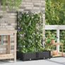 Garden Planter 2 pcs Black 80 x 40 x 125.5 cm Steel Image 3