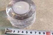 Small Round Glass Night Light Candl Holder.
