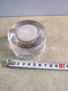 Small Round Glass Night Light Candl Holder.