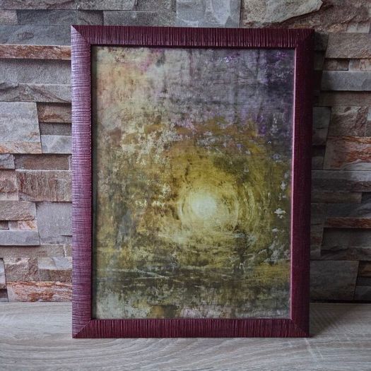 Abstract Framed Wall Art (45x35cm) Solid Wood Frame with Glass