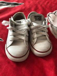 Converse white leather size 7