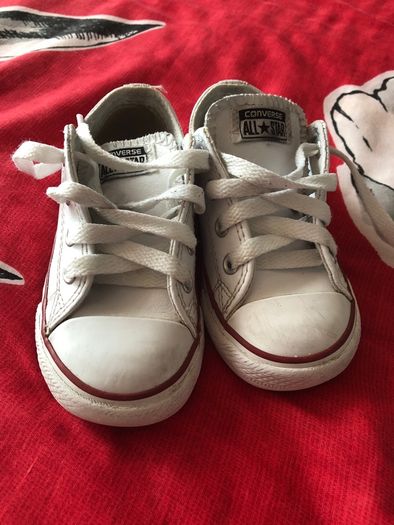 Converse white leather size 7