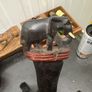 Vintage Anglo-Indian Carved Elephant Table Base Image 3