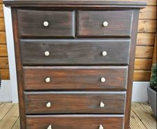 drawers dark oak stained